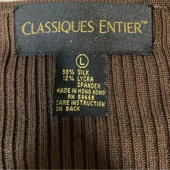 Classiques Entier Women Top Sweatshirt Scoop Neck Chocolate Brown L - Picture 2 of 8